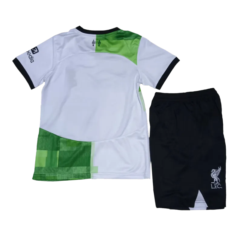 23-24 Kids Liverpool Away Whole Kit Jersey+Shorts+Socks