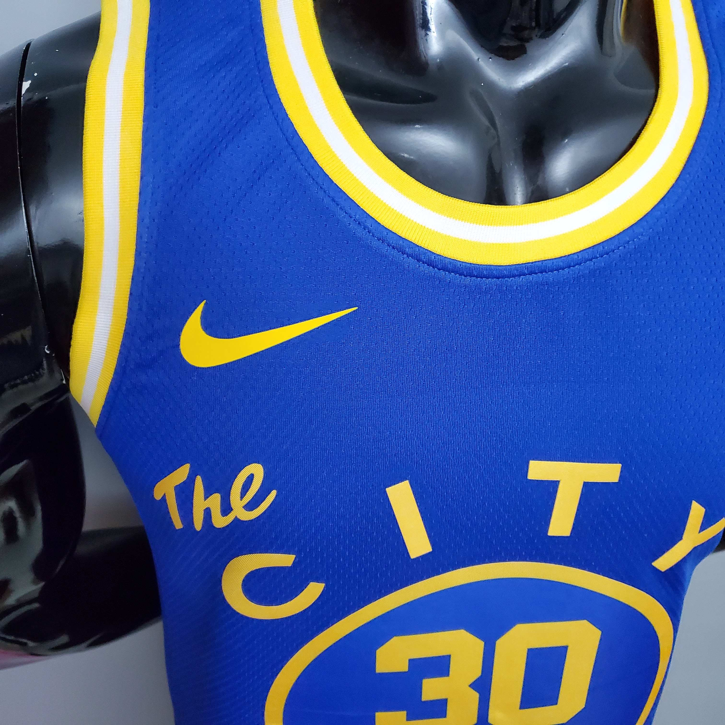 Stephen Curry Golden State Warriors Tram Version Swingman Jersey Retro Blue