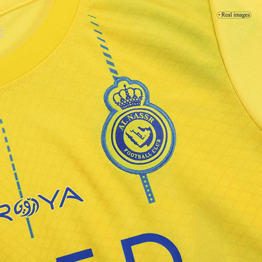 2023/24 Kids Al Nassr Home Whole Kit(Jersey+Shorts+Socks)