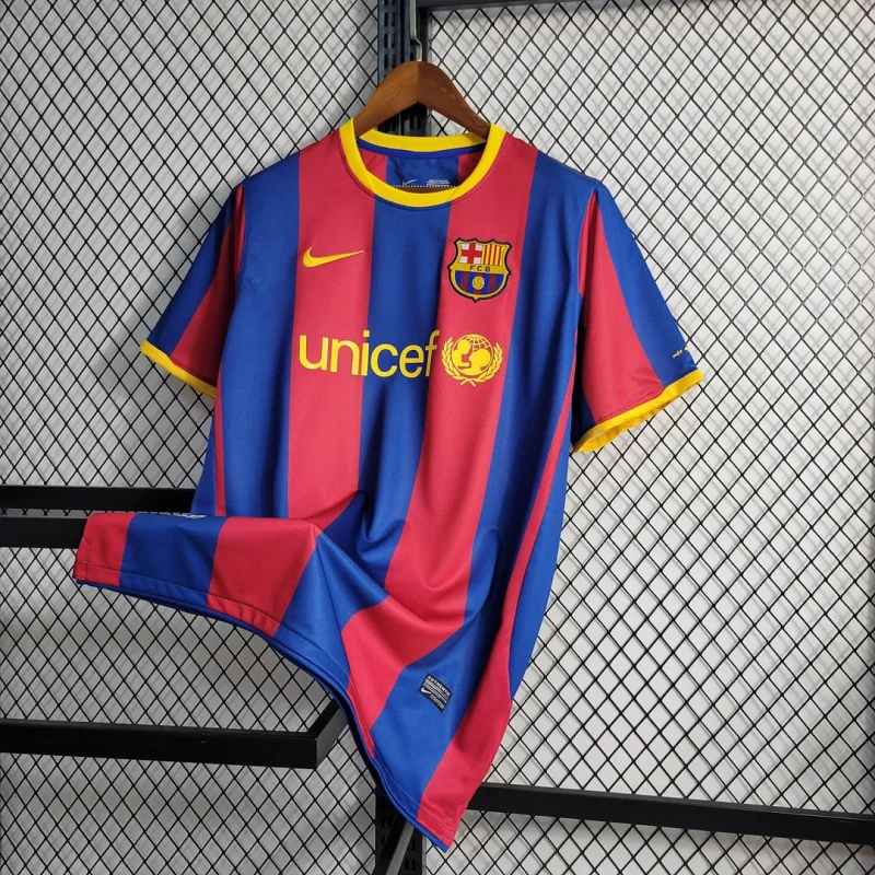 10-11 Retro Barcelona Messi Home Football Shirt