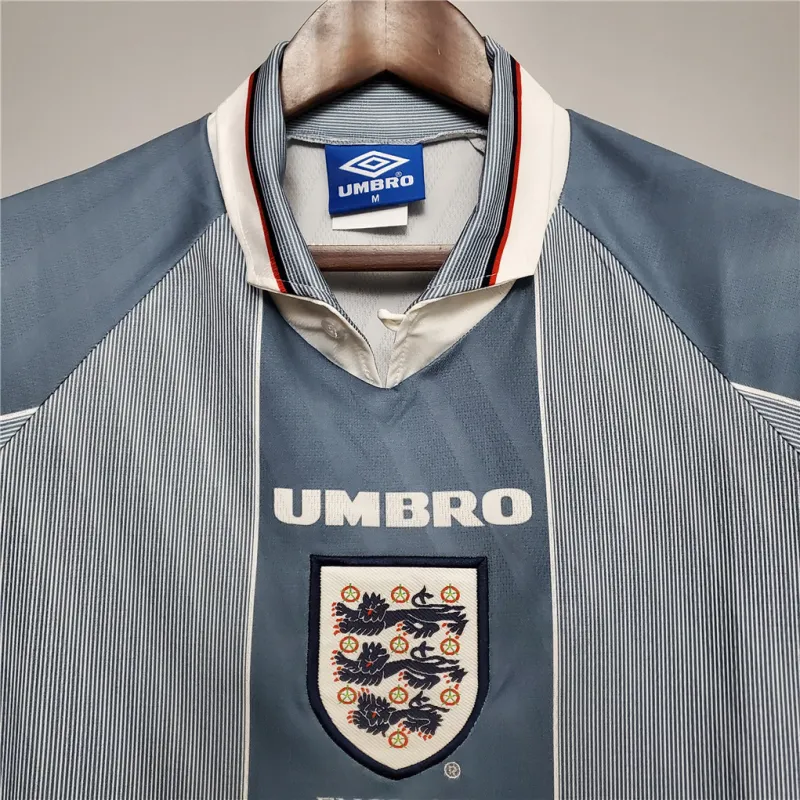 1996 England Retro Soccer Jersey Away Replica Euro Cup