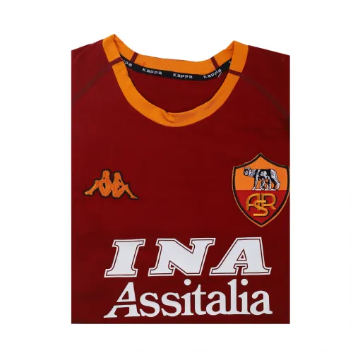 Serie A Roma Club Totti #10 Batistuta #18 Retro Jersey Home 2000-01