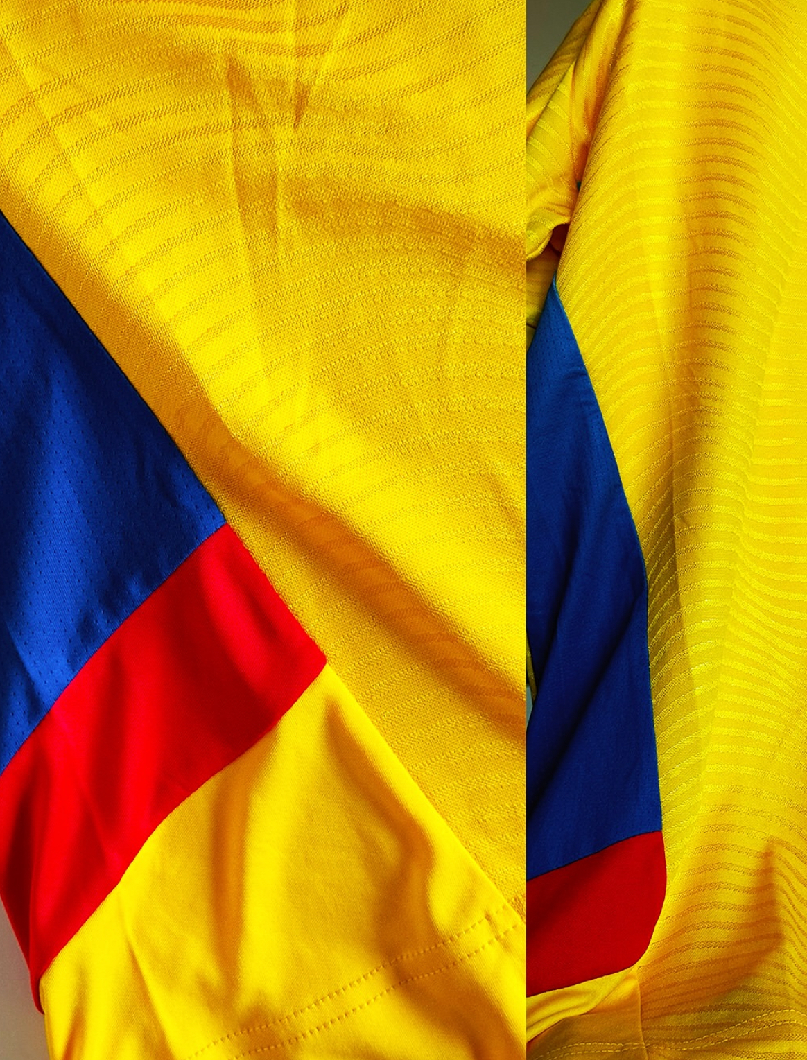 Romania's home football jersey for 2025-26 Fan version