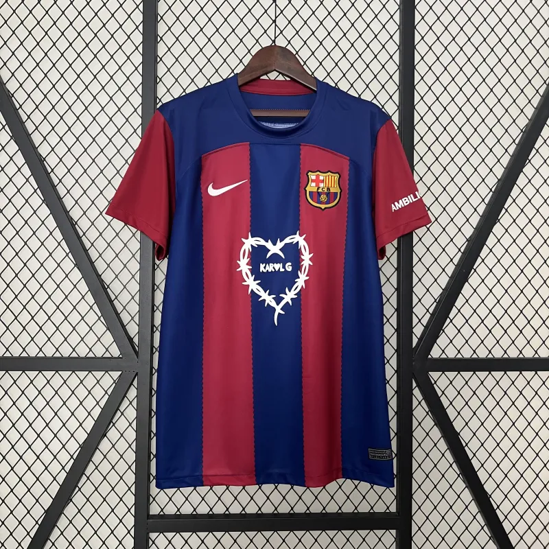23-24 Barcelona Home KarolG Clásico Special Edition Kit Jerseys