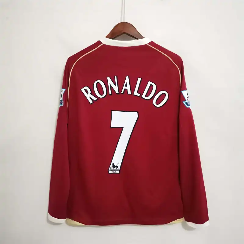 2006/07 Manchester United Retro Jersey Long Sleeve Home