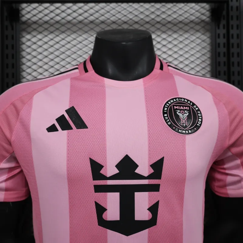Inter Miami CF Home Pink Soccer Jersey Player Version Shirt 2025-26