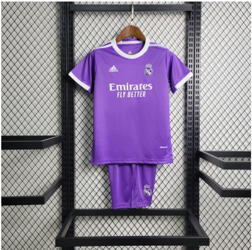 Real Madrid16-17 Away Retro Kids Kits Children Sets Football Jersey