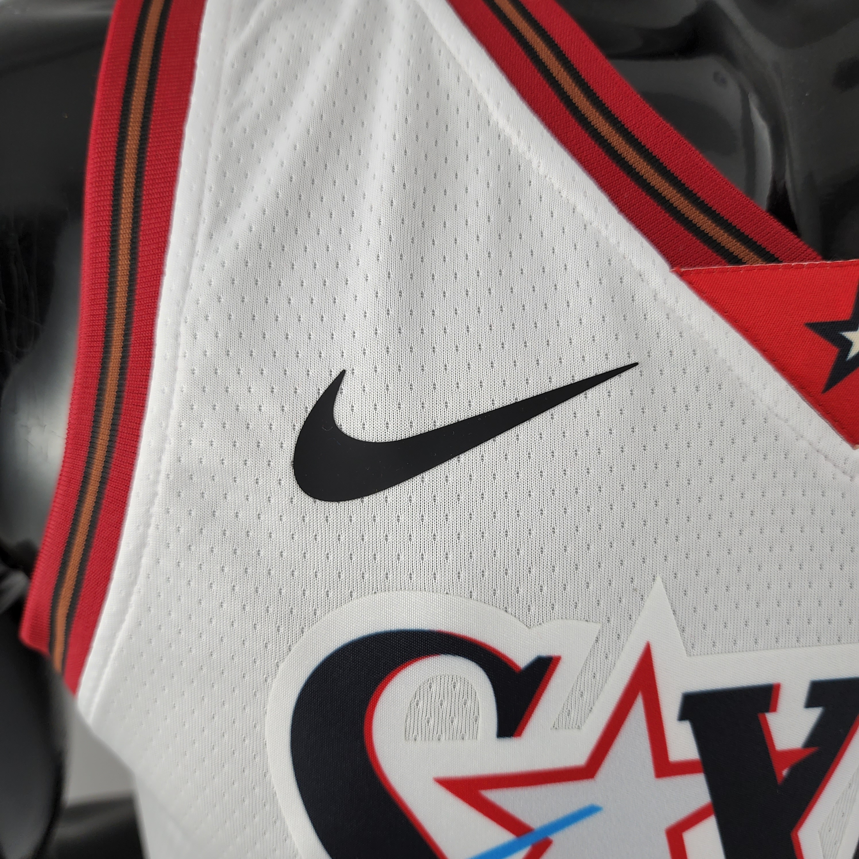 Allen Iverson Philadelphia 76ers Swingman Big Meteor White Retro Jersey