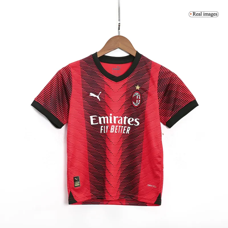 23-24 Kids AC Milan Jersey Home Kit