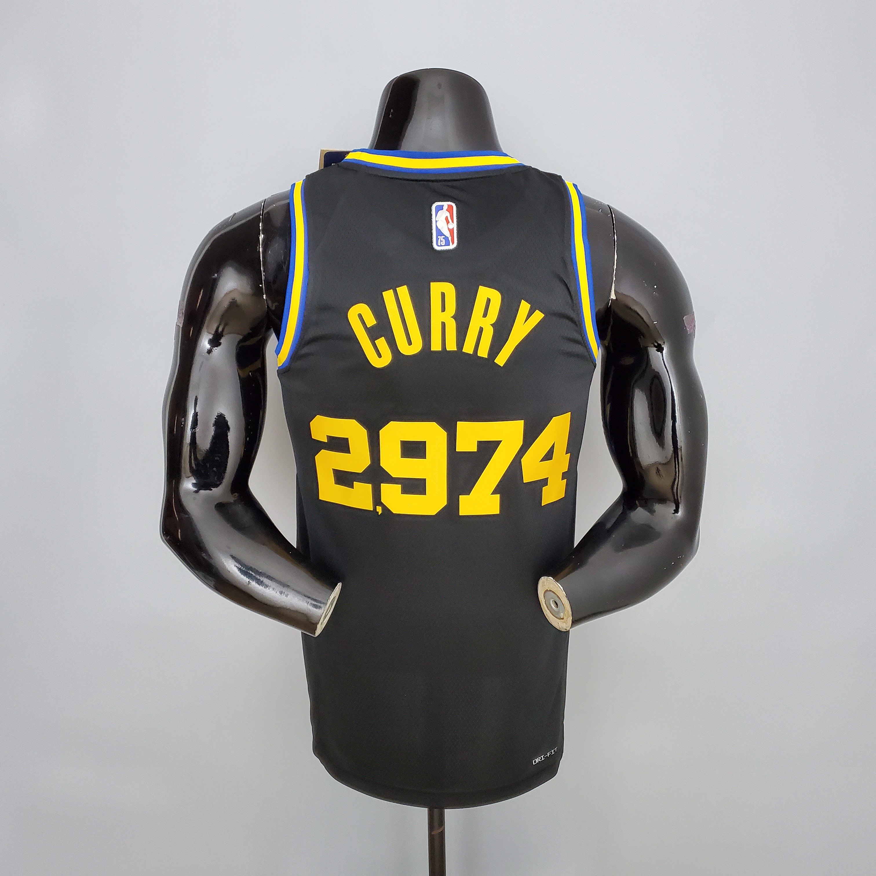 Stephen Curry Golden State Warriors 75th Anniversary Swingman Jersey Black