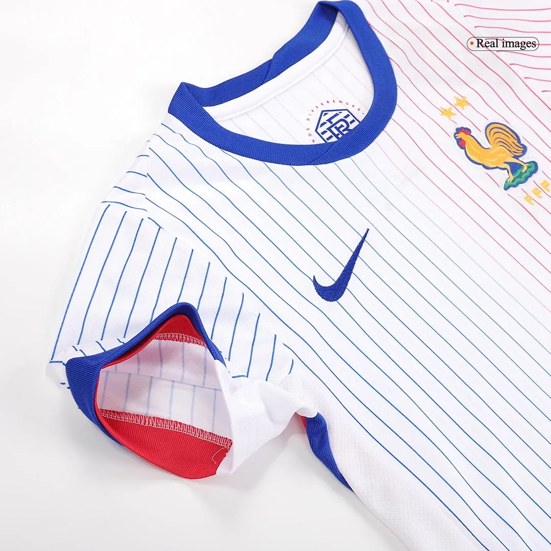 France Away Jersey Euro 2024 Soccer Apparel