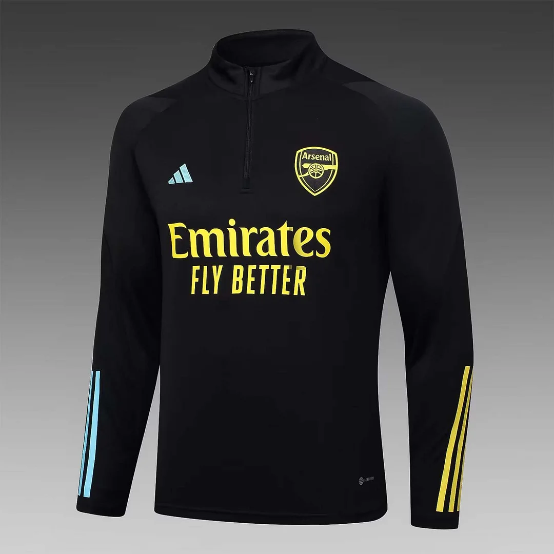 Arsenal Half-Pull Training Suit black Football Shirt 2023/2024 Kits