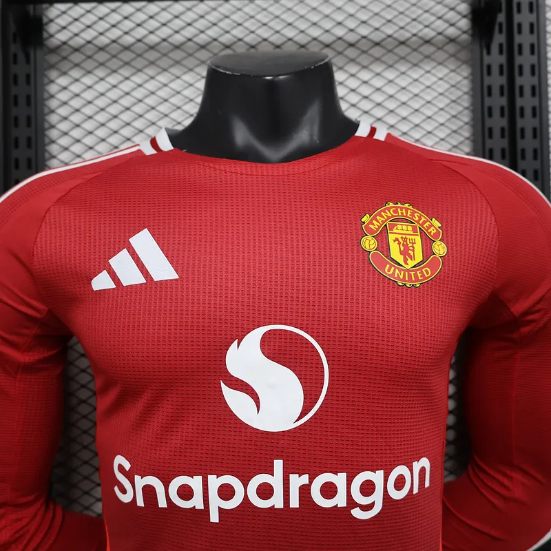 24-25 Manchester United Home Long Sleeve Player Version