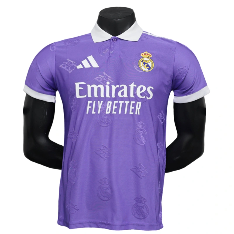 2025-26 Real Madrid Men's Polo Shirt Purple