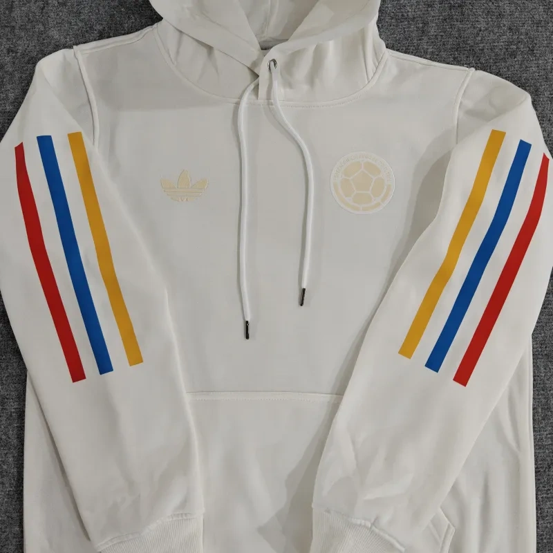Colombia Nation 2024 100th Anniversary White Hoodie Jacket