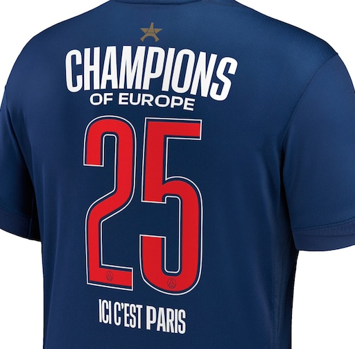 Special Edition PSG Home Stadium Shirt 2024-25 -Champions of Europe 2025