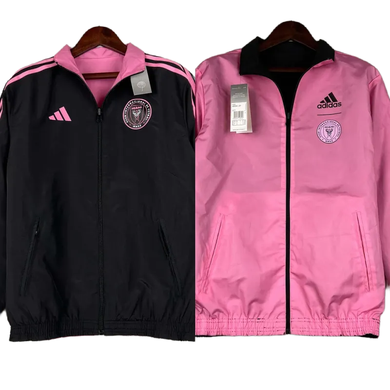 2023-2024 Inter Miami Reversible Windbreaker(black-pink)Soccer Jersey 1:1 Thai Quality