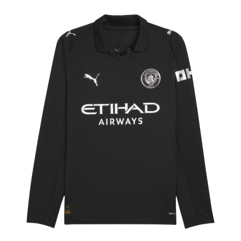Manchester City Away Long Sleeve Football Shirt 2025-26 Fan Version