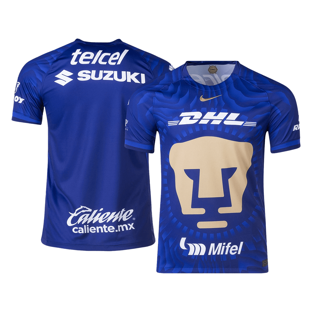 Pumas UNAM Away Soccer Blue Jersey 2025-26 Fan version