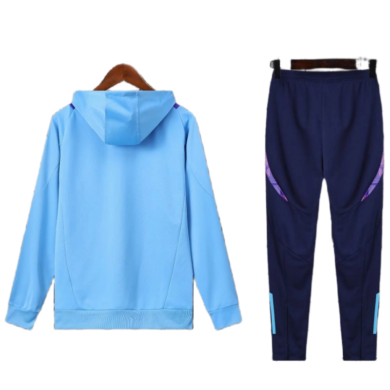 Adidas Argentina Nation 2024-25 Hooded Blue Training Tracksuit Kit