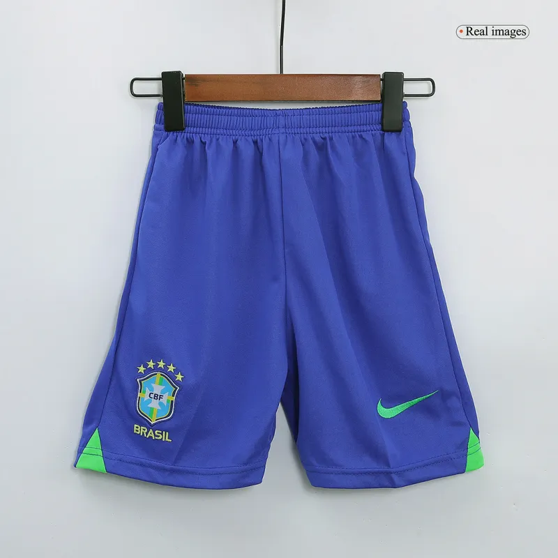 Brazil Kids Soccer Jersey Home Kit(Jersey+Shorts) World Cup 2022