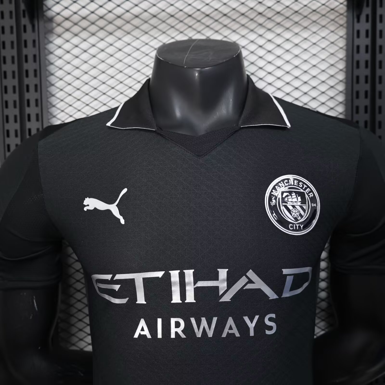 Manchester City Black Away Football Shirt 2025/2026  Player Version