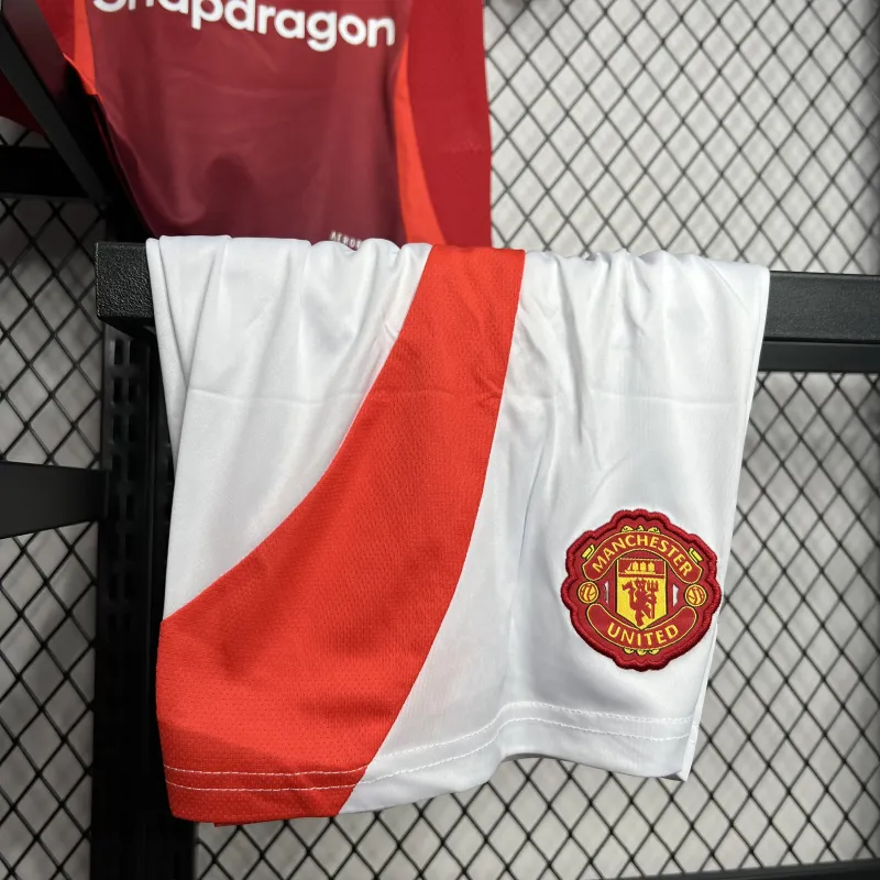 24-25 Manchester United Home Kids Jersey+Shorts