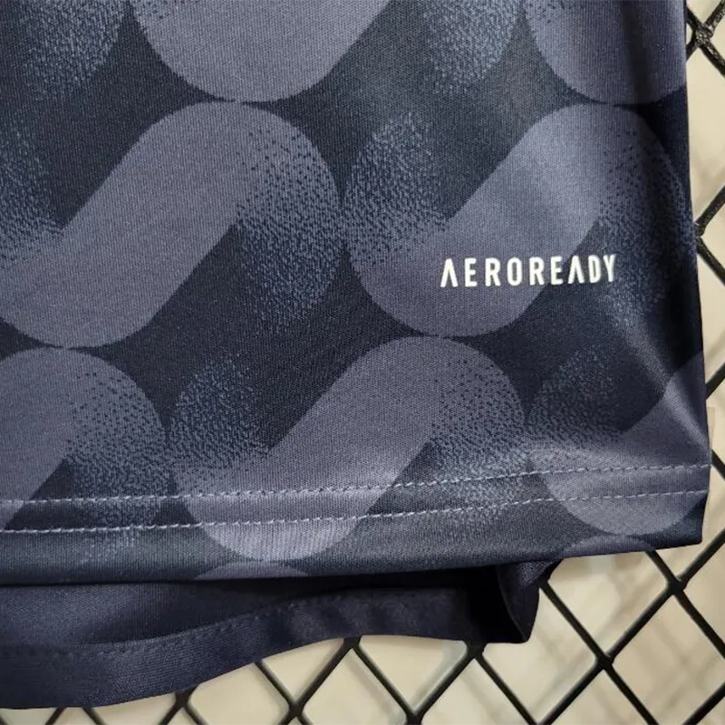 23-24 Real Madrid Away black blue white yellow Soccer Jersey