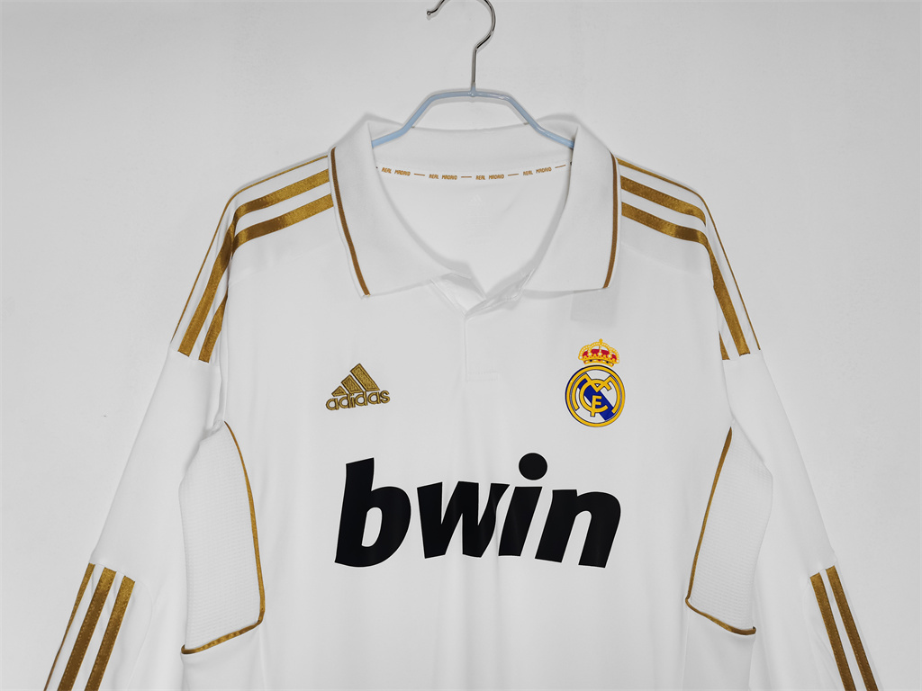 Real Madrid Home Retro Long Sleeves Jersey 11/12