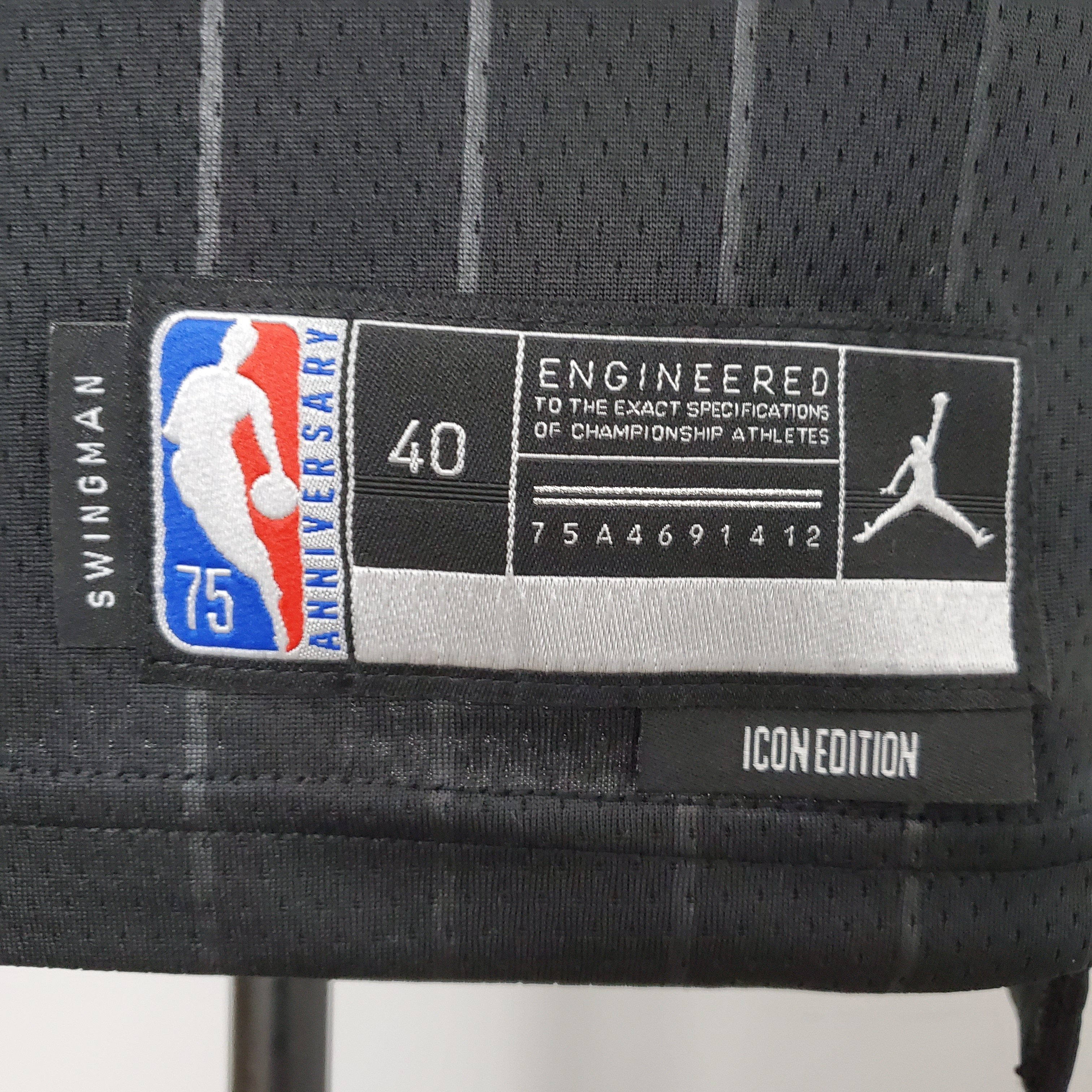 Michael Jordan Chicago Bulls 75th Anniversary Swingman Jersey Flyers Black