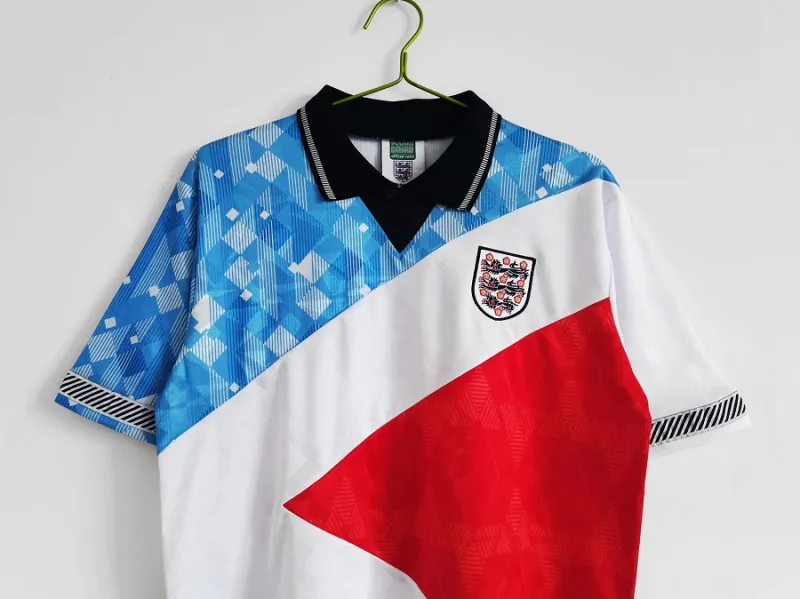 1990 England Retro Soccer Jersey Mash-Up