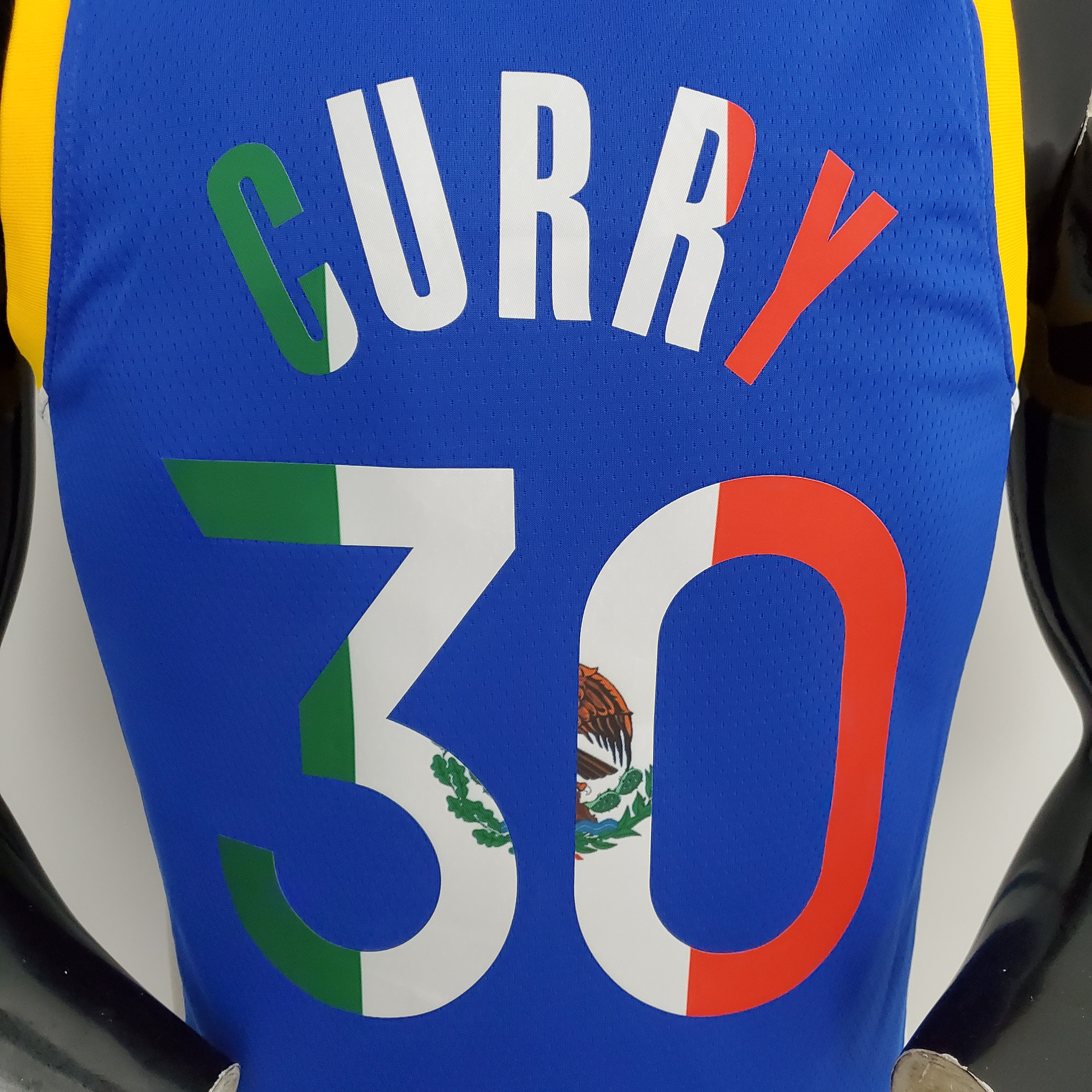 Stephen Curry Golden State Warriors 75th Anniversary Swingman Jersey Mexico Edition Blue
