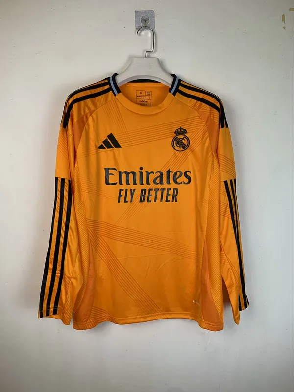 24-25 Real Madrid Away Soccer Jersey Long Sleeve