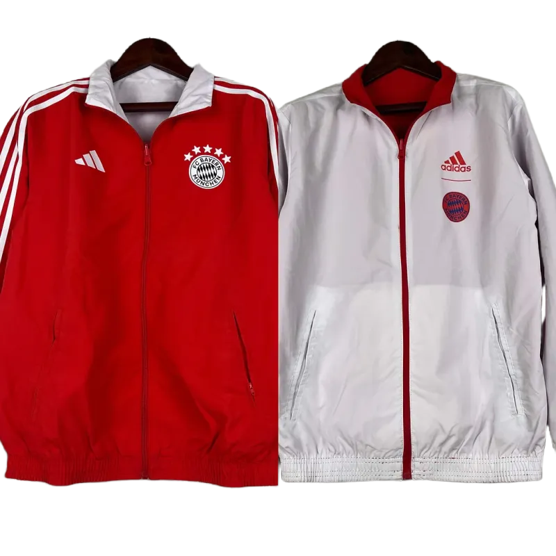2023-2024 Bayern Munich Reversible Windbreaker (Red-white)Soccer Jersey 1:1 Thai Quality
