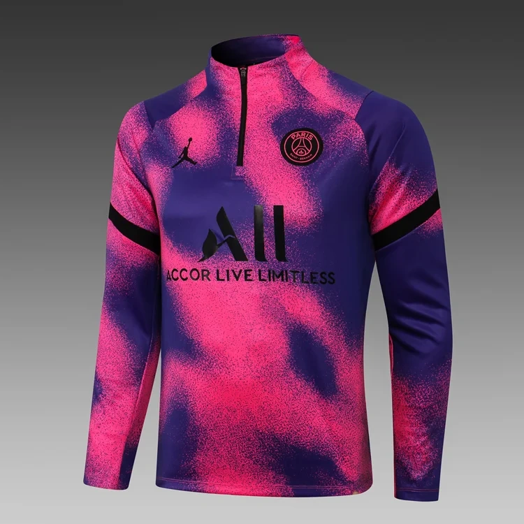 2024/2025 Paris Saint-Germain Half-Pull Training Suit Pink Football Shirt