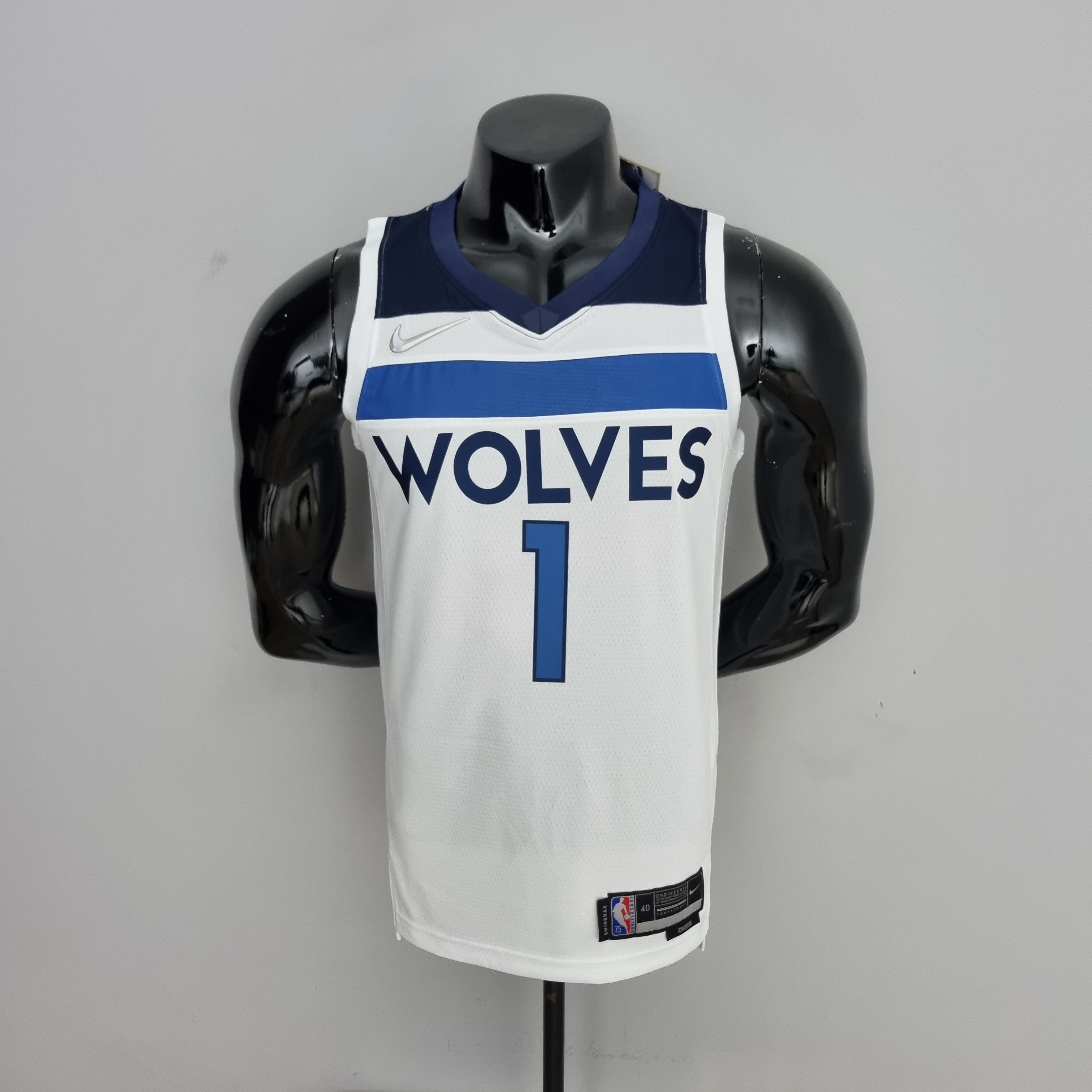 Anthony Edwards Minnesota Timberwolves 75th Anniversary Swingman Jersey White