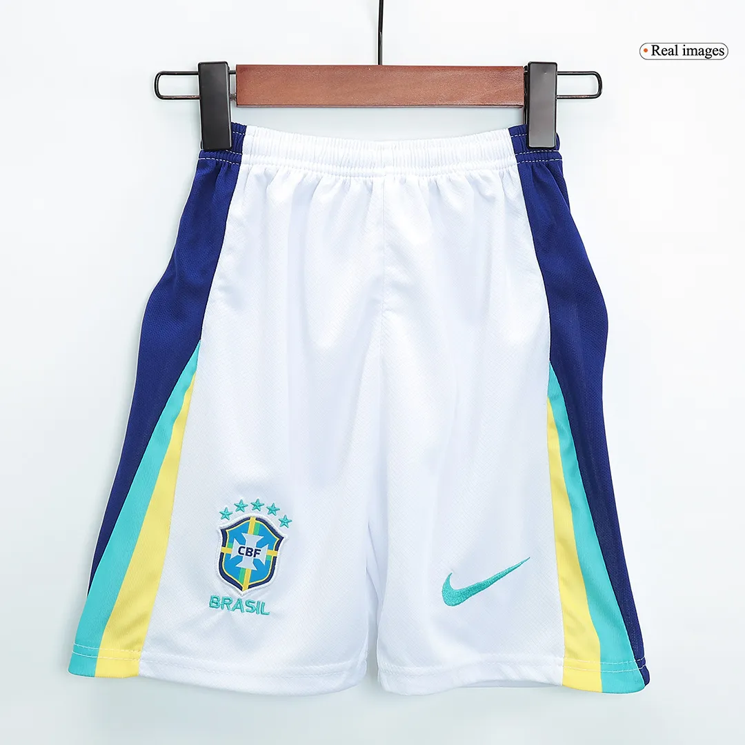 Kids Brazil Custom Away Full Soccer Kits 2024