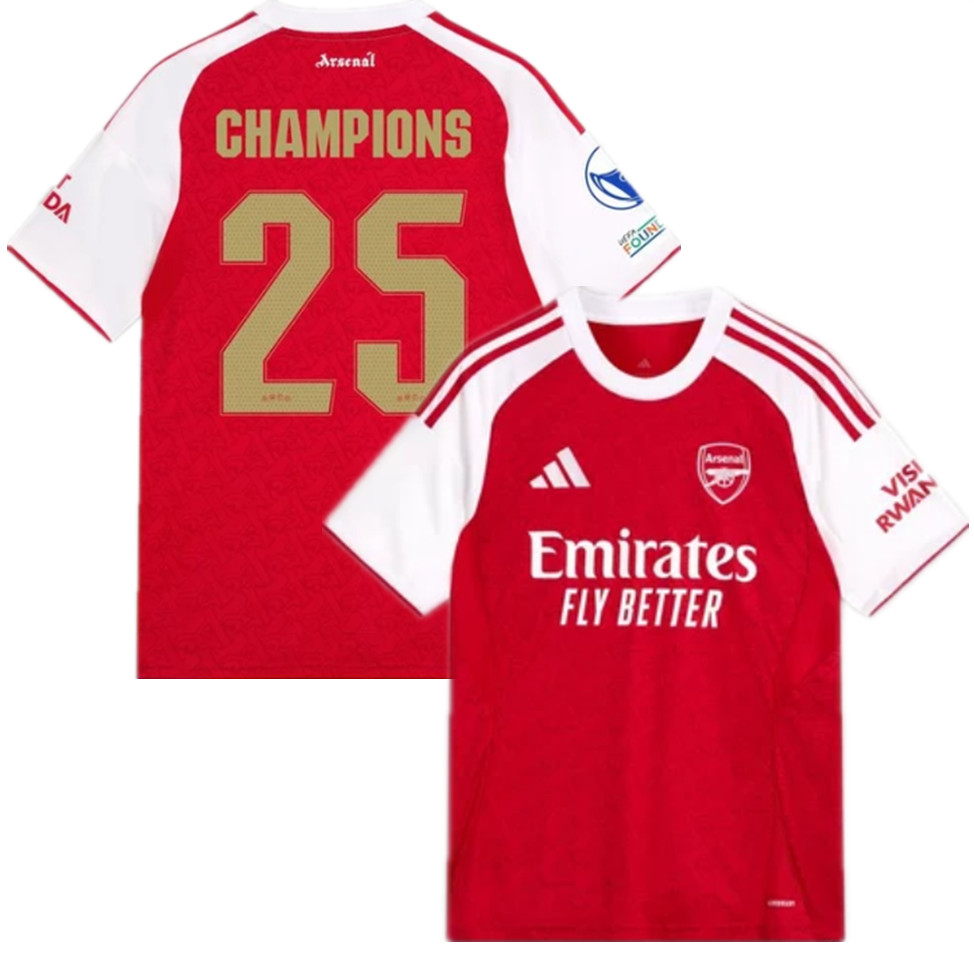 Arsenal UWCL Champions Home Man Jersey 25/26