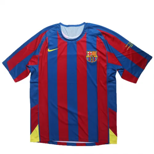 2005/06 Barcelona Ronaldinho #10 UCL Final Retro Jersey Home
