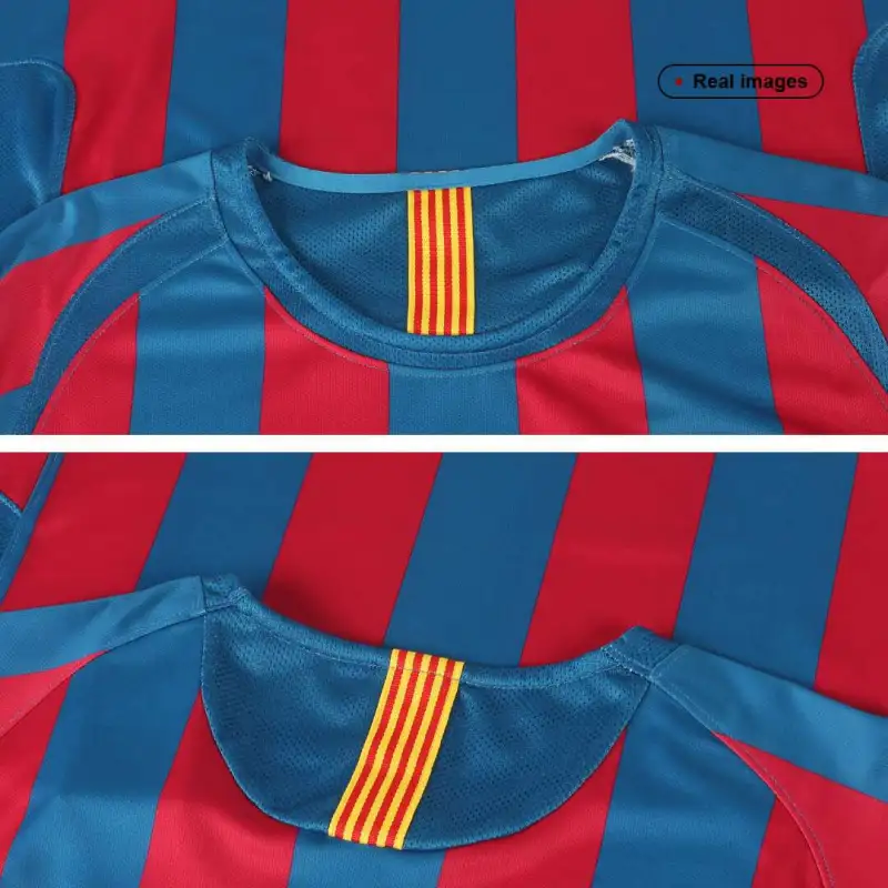 2005/06 Barcelona Retro Long Sleeve UCL Edition Home Jersey