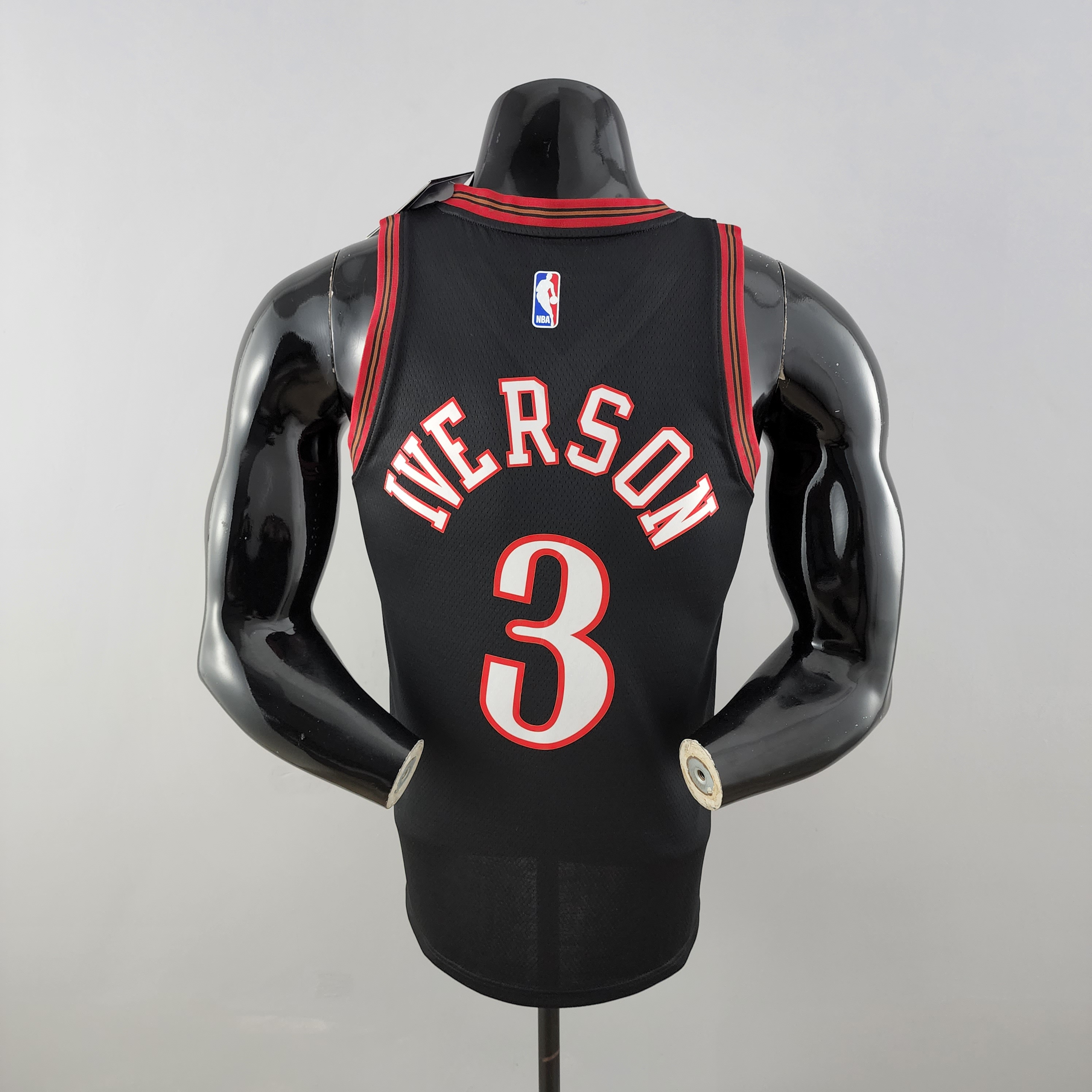 Allen Iverson Philadelphia 76ers Swingman Big Meteor Black Retro Jersey
