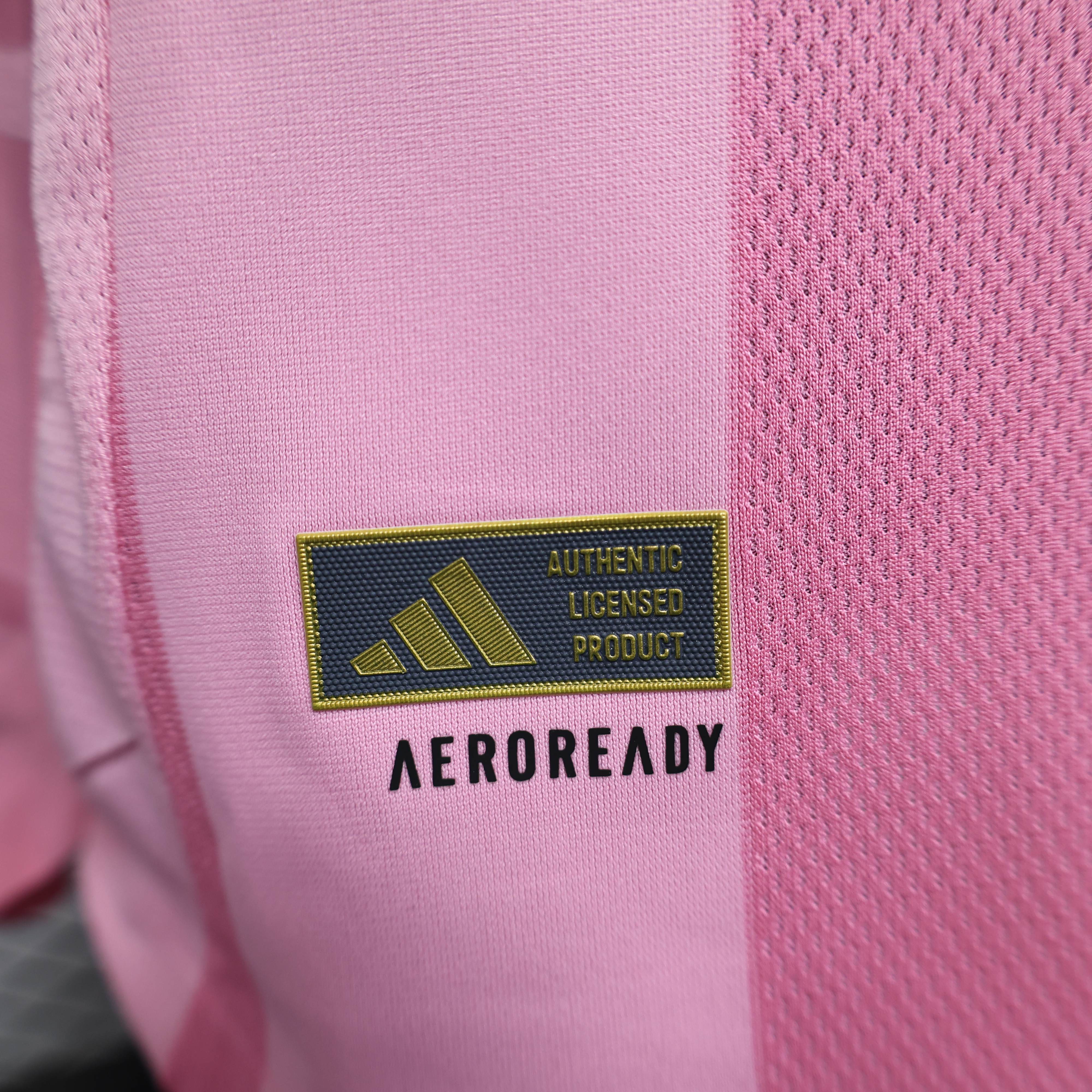 Inter Miami CF Home Pink Soccer Jersey Player Version Shirt Long sleeve 2025-26