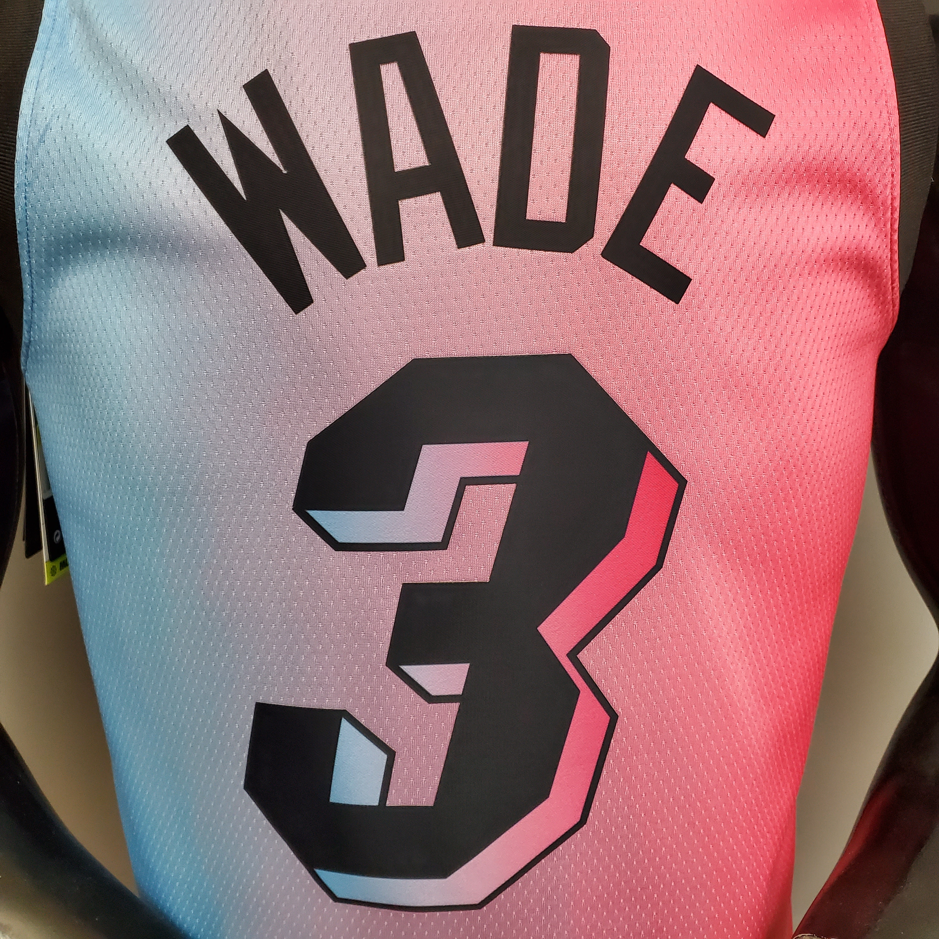 Dwyane Wade Miami Heat Swingman Jersey Pink Blue