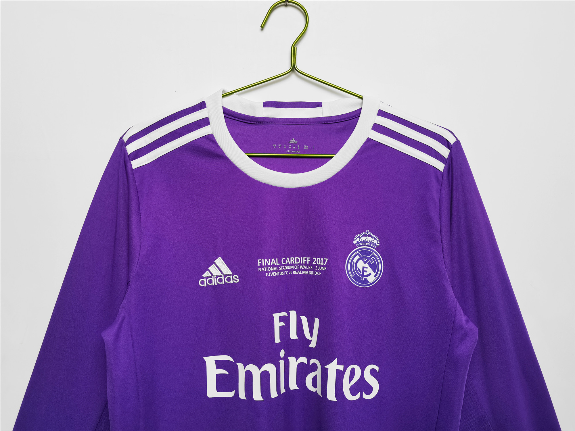 Real Madrid Away Champions League Final Away Retro Long Sleeves Jersey 16/17