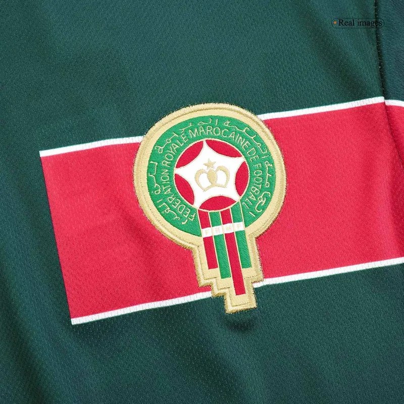Morocco 1998 Home Retro Jersey Long Sleeve