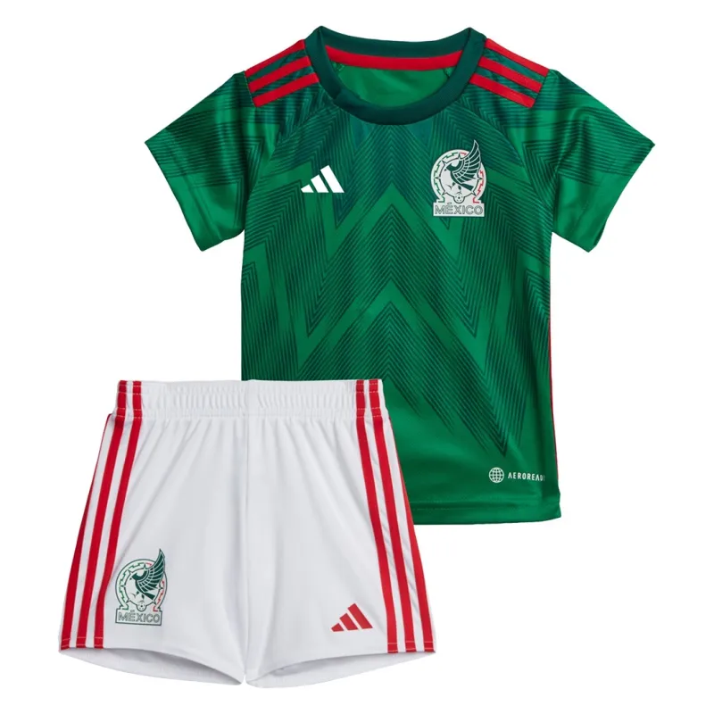 Mexico Kids World Cup 2022 Jersey Home Kit (Jersey+Short)