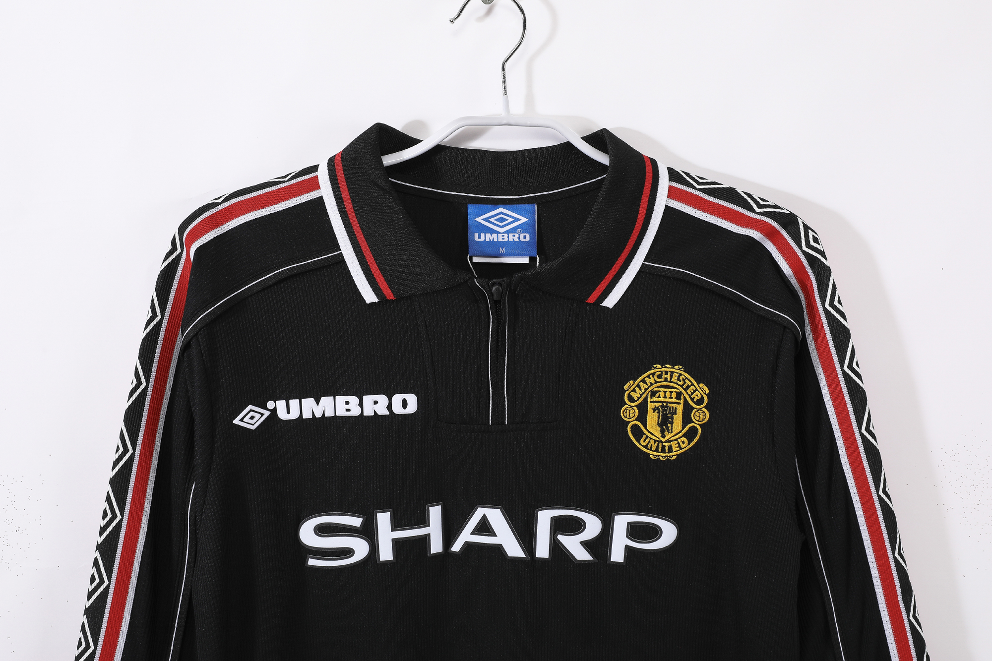 Manchester United Home Retro Long Sleeve Jersey 1998/99 Black Version