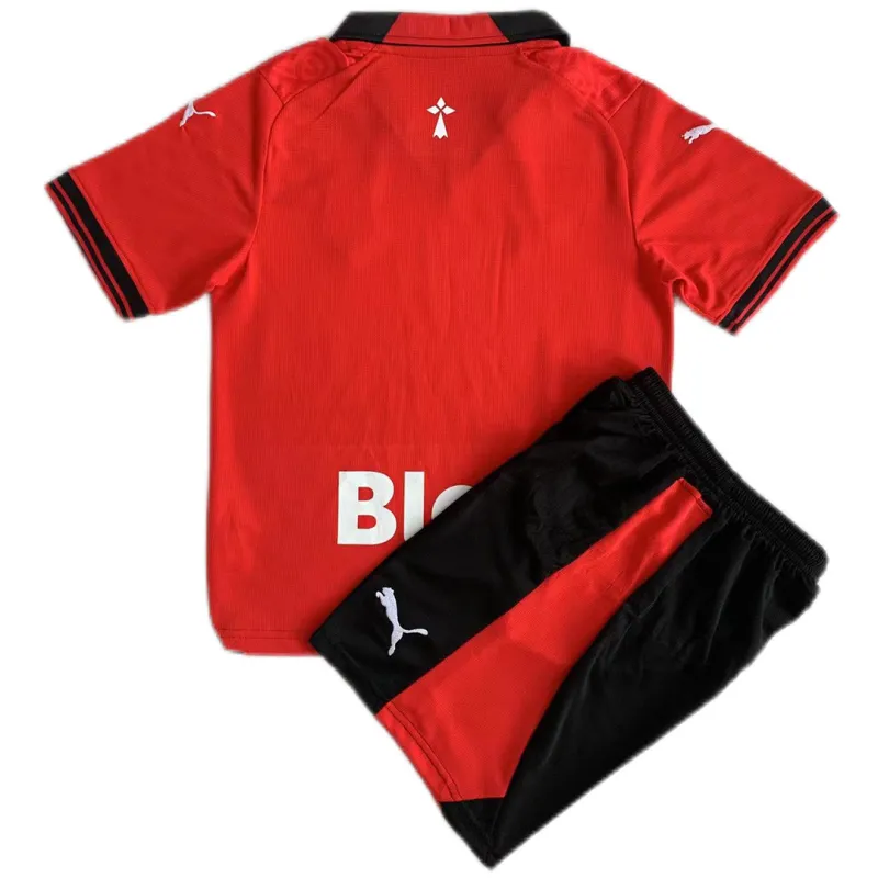 23-24 Kids Stade Rennais Home Kit Jersey+Short