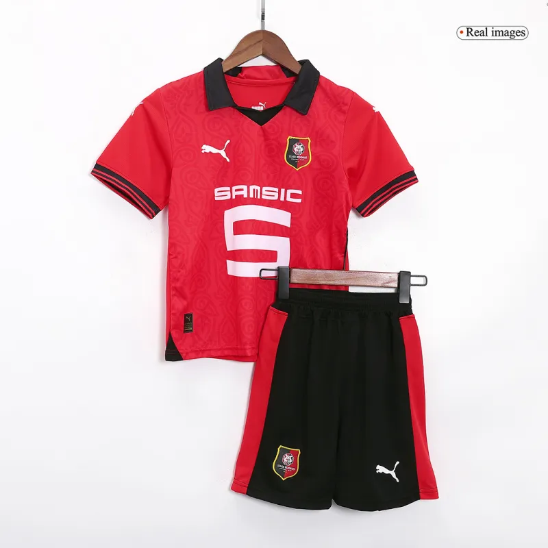 23-24 Kids Stade Rennais Home Kit Jersey+Short