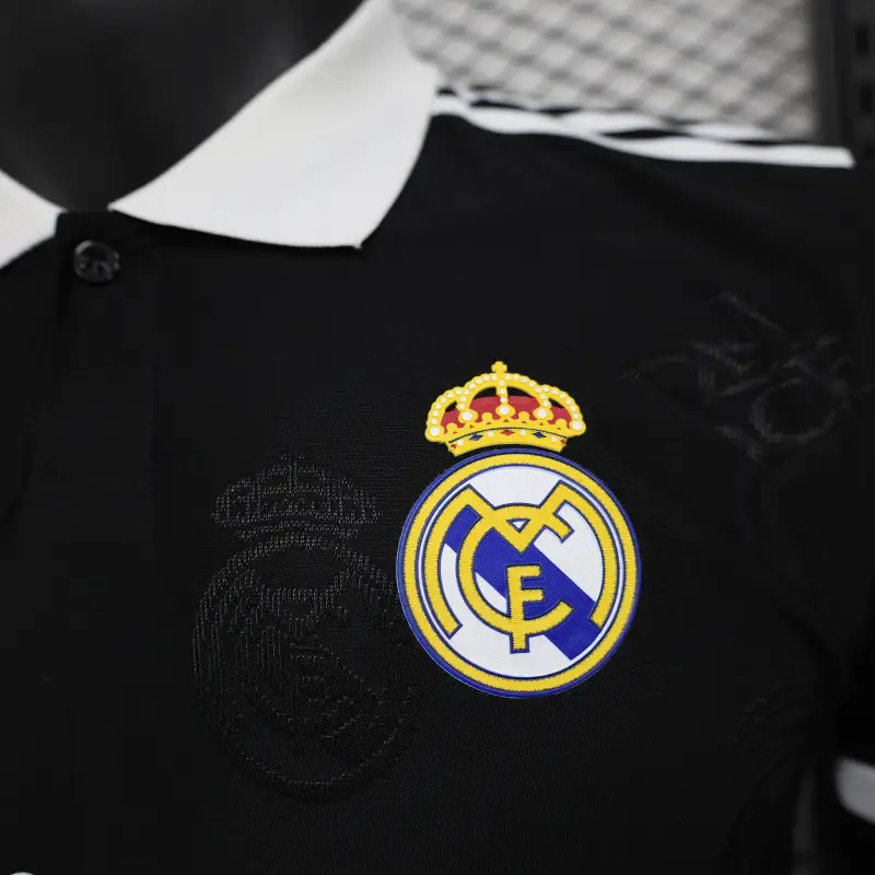 2025-26 Real Madrid Men's Polo Shirt Black